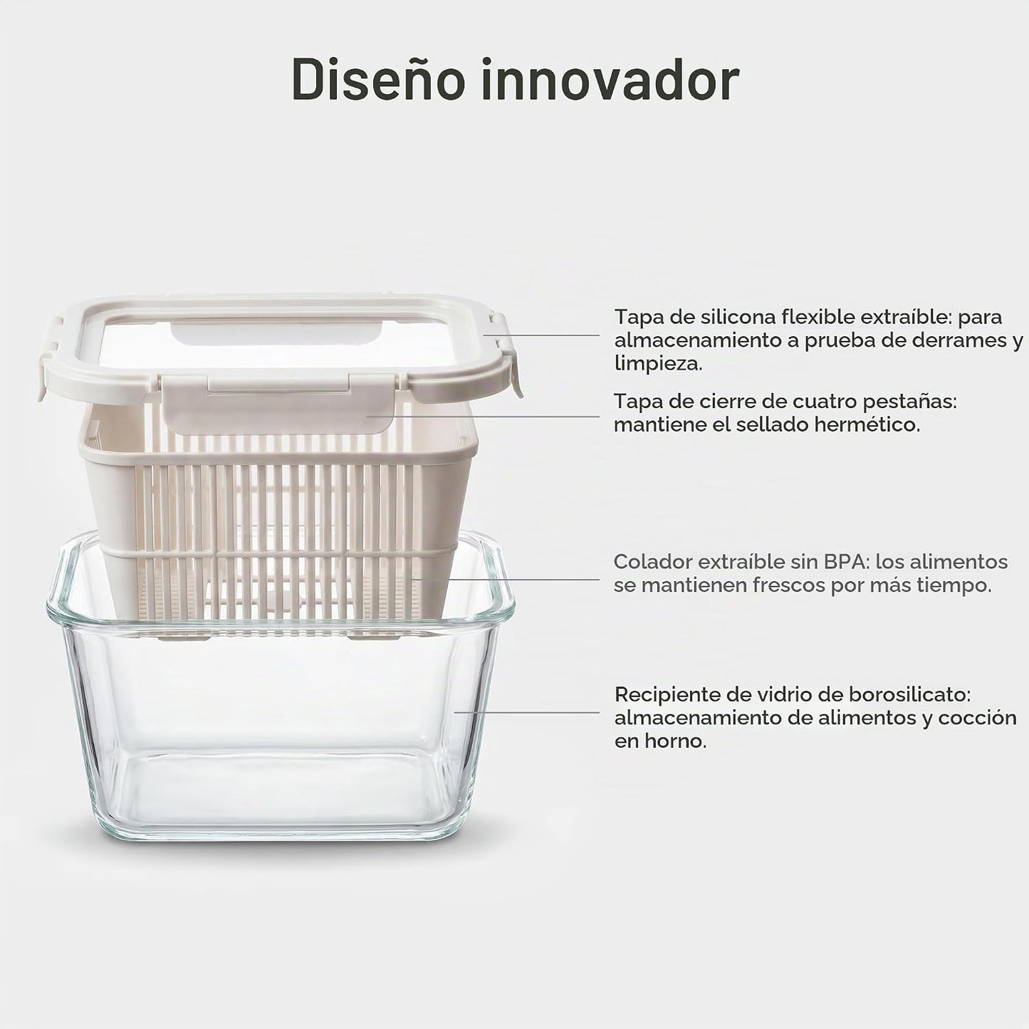 FreshKeep™ Glass Produce Storage Containers