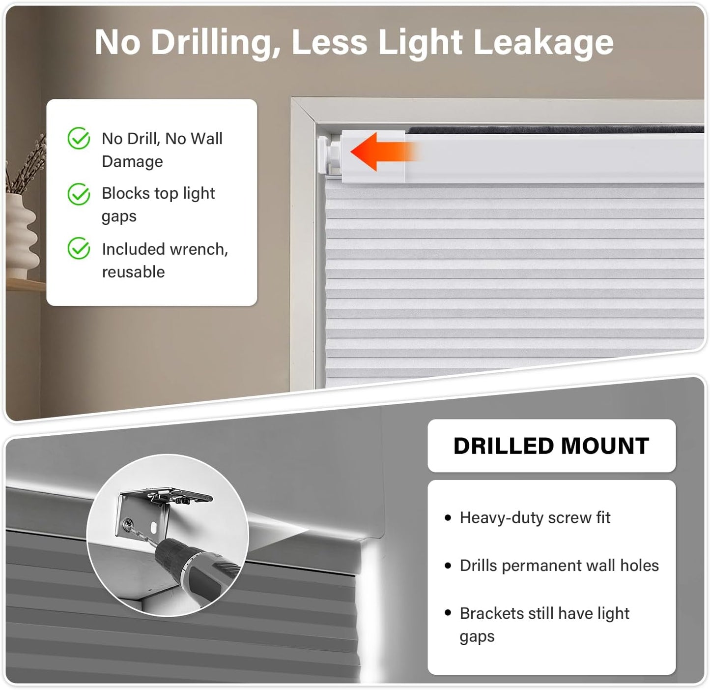 EasyFit™ No-Drill Privacy Curtains