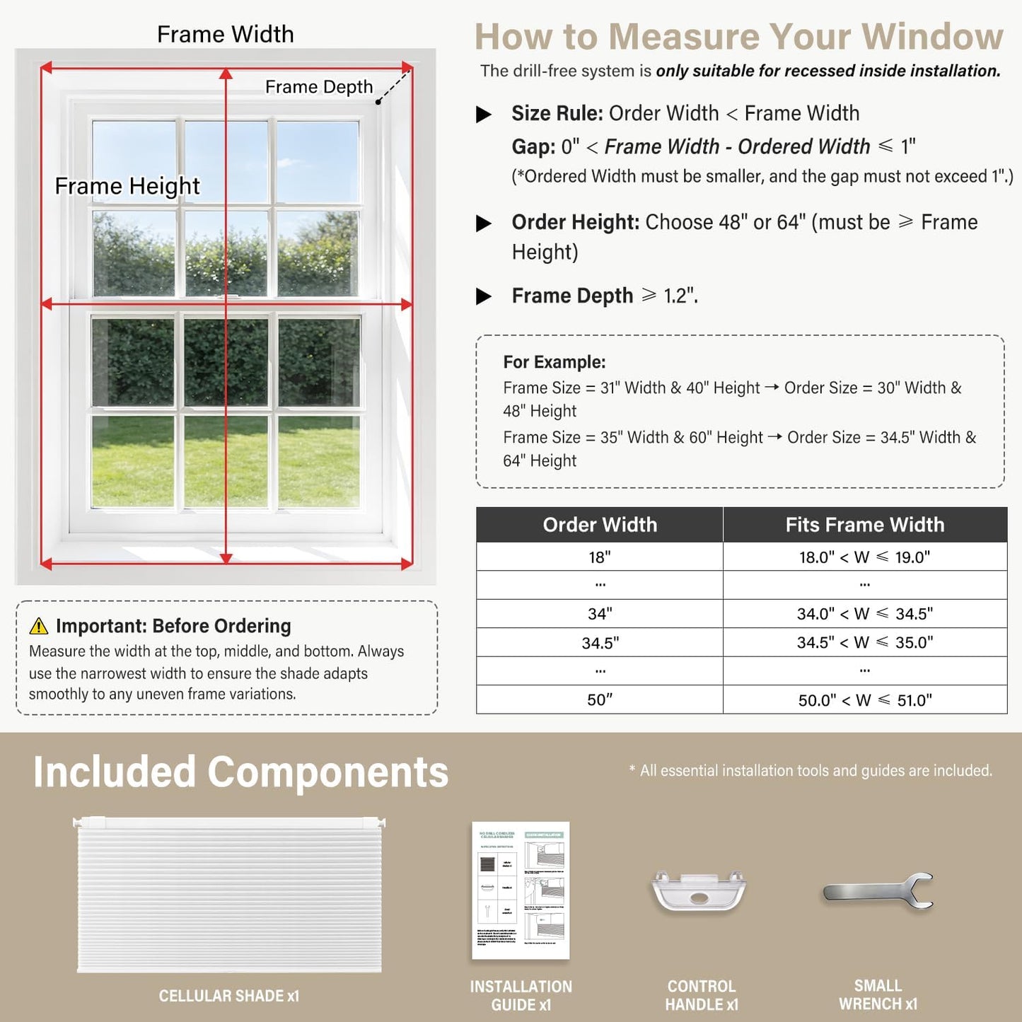 EasyFit™ No-Drill Privacy Curtains