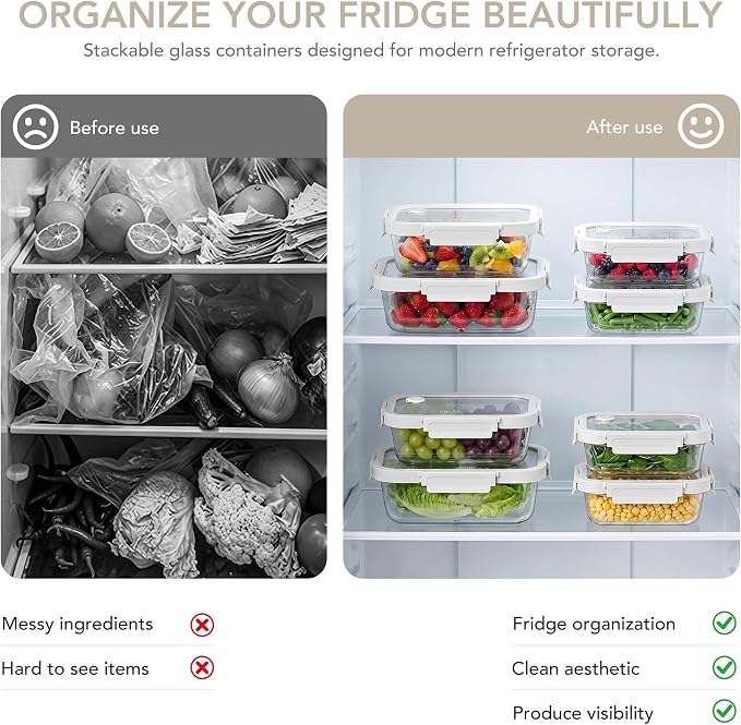 FreshKeep™ Glass Produce Storage Containers
