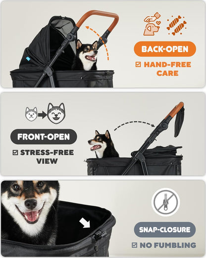 Zoosky Medium Dog Stroller for Large Dogs, Pet Stroller, Up to 66lbs